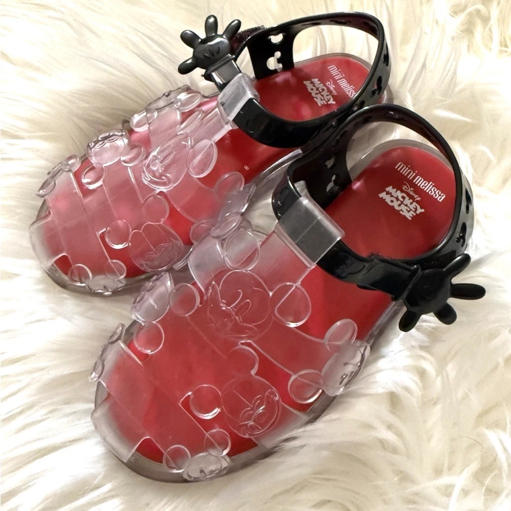 Mini Melissa Disney Mickey Mouse Girls Sandals Shoes US 12